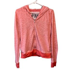 PINK Zip Up Hoodie, Size Medium